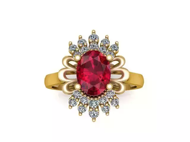 Diamond Ring Jewellery for Women 3D print model