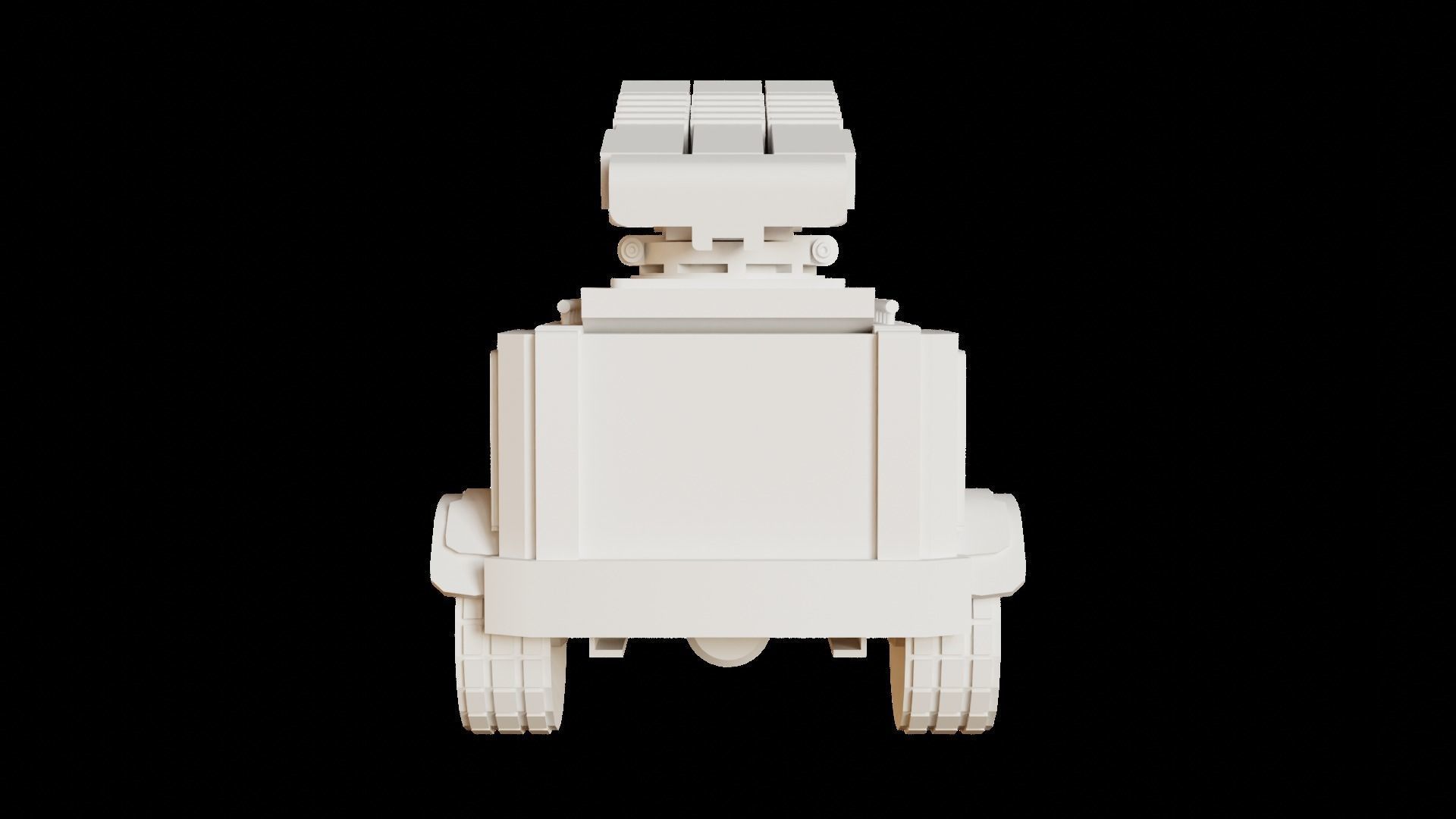 Sci-Fi military car Low-poly 3D model_8