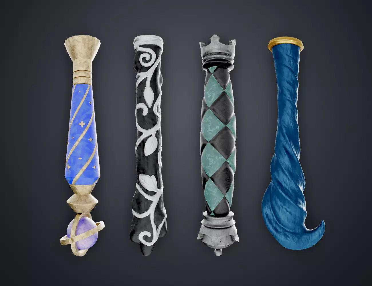 Hogwarts Legacy Wand Grips vol 2 3D print model