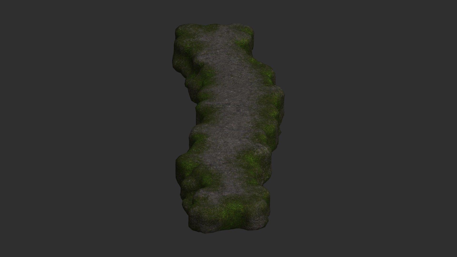 Rock Walkway 2 - Moss 1 Low-poly 3D model_3