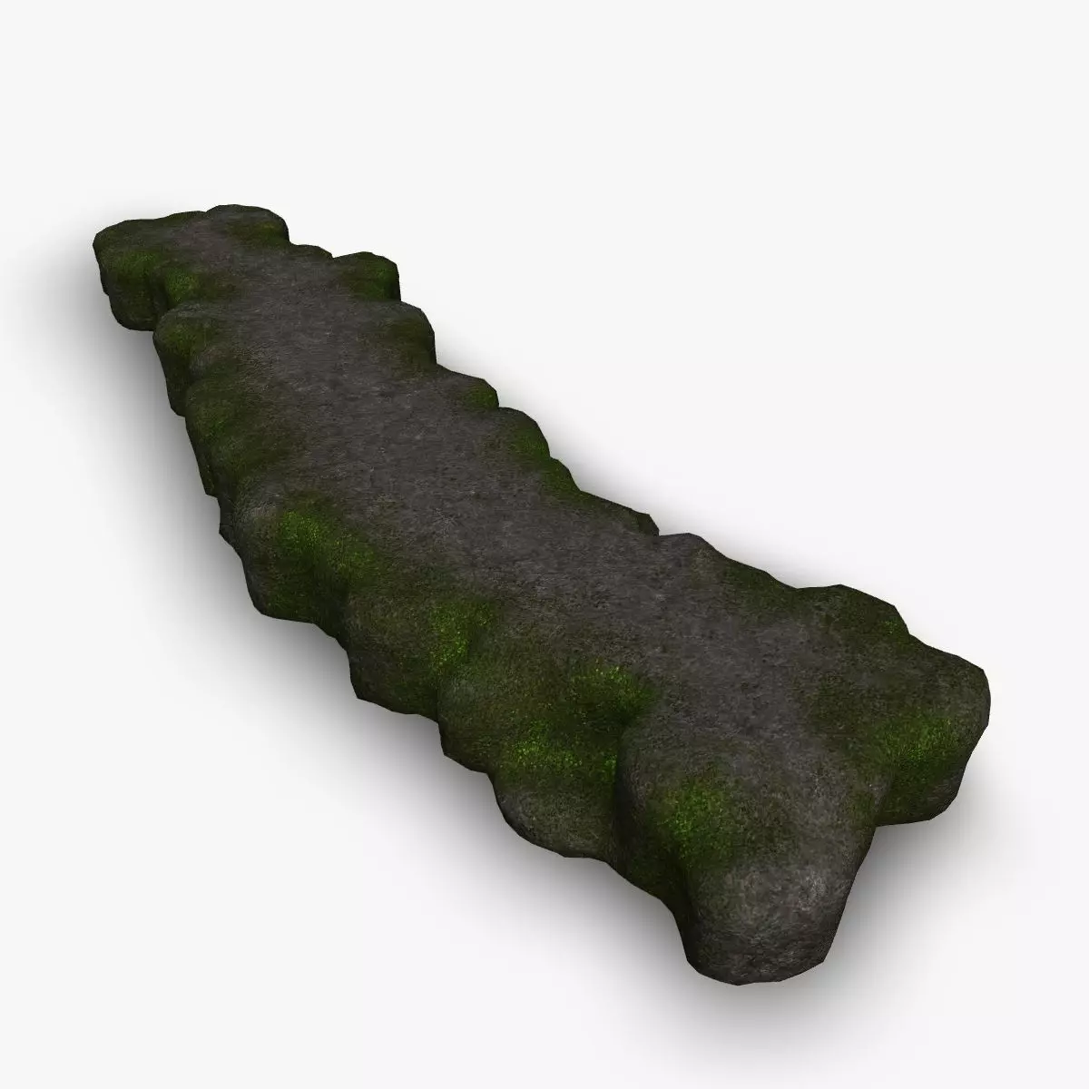 Rock Walkway 2 - Moss 1 Low-poly 3D model_0