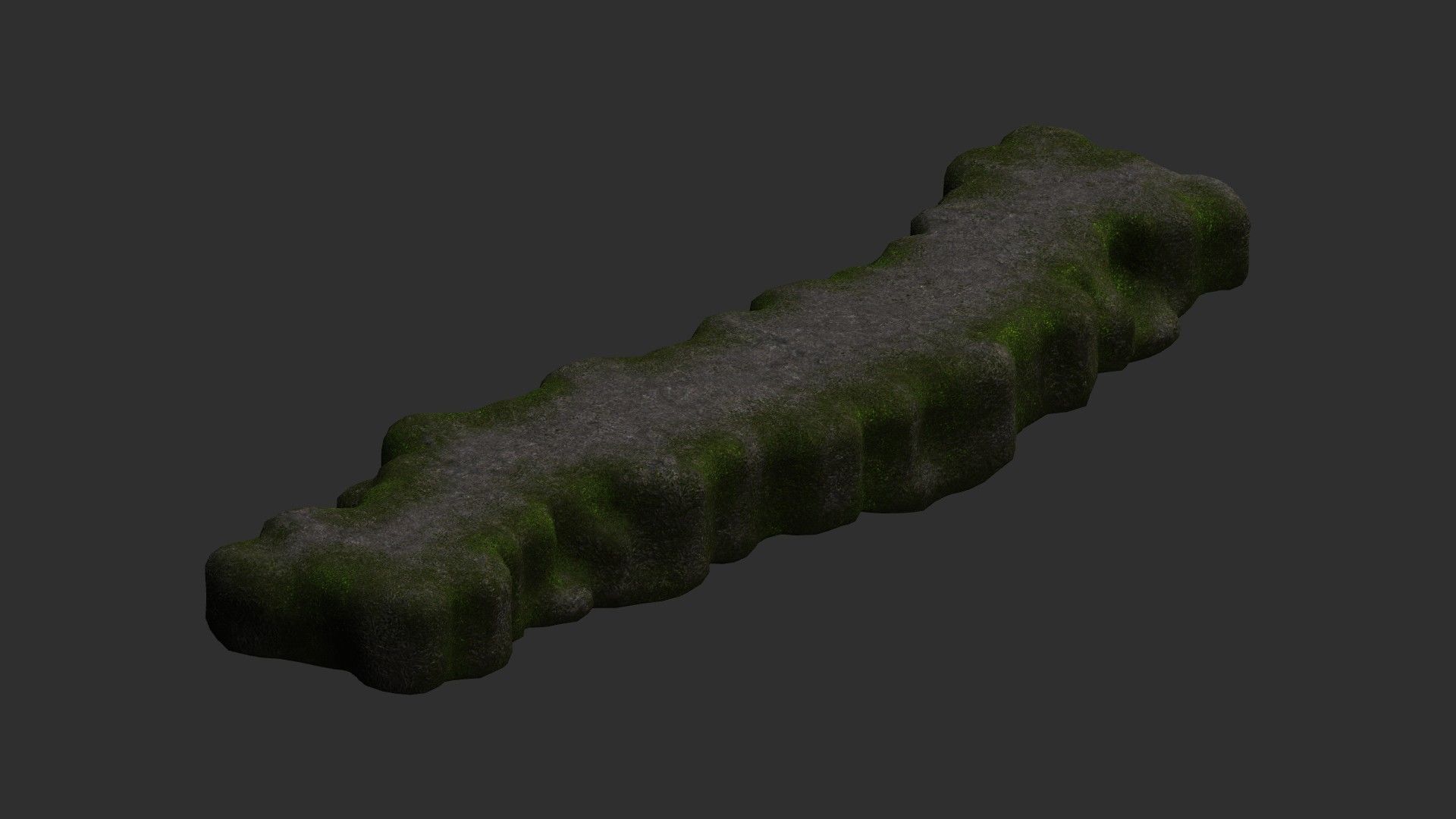 Rock Walkway 2 - Moss 1 Low-poly 3D model_10