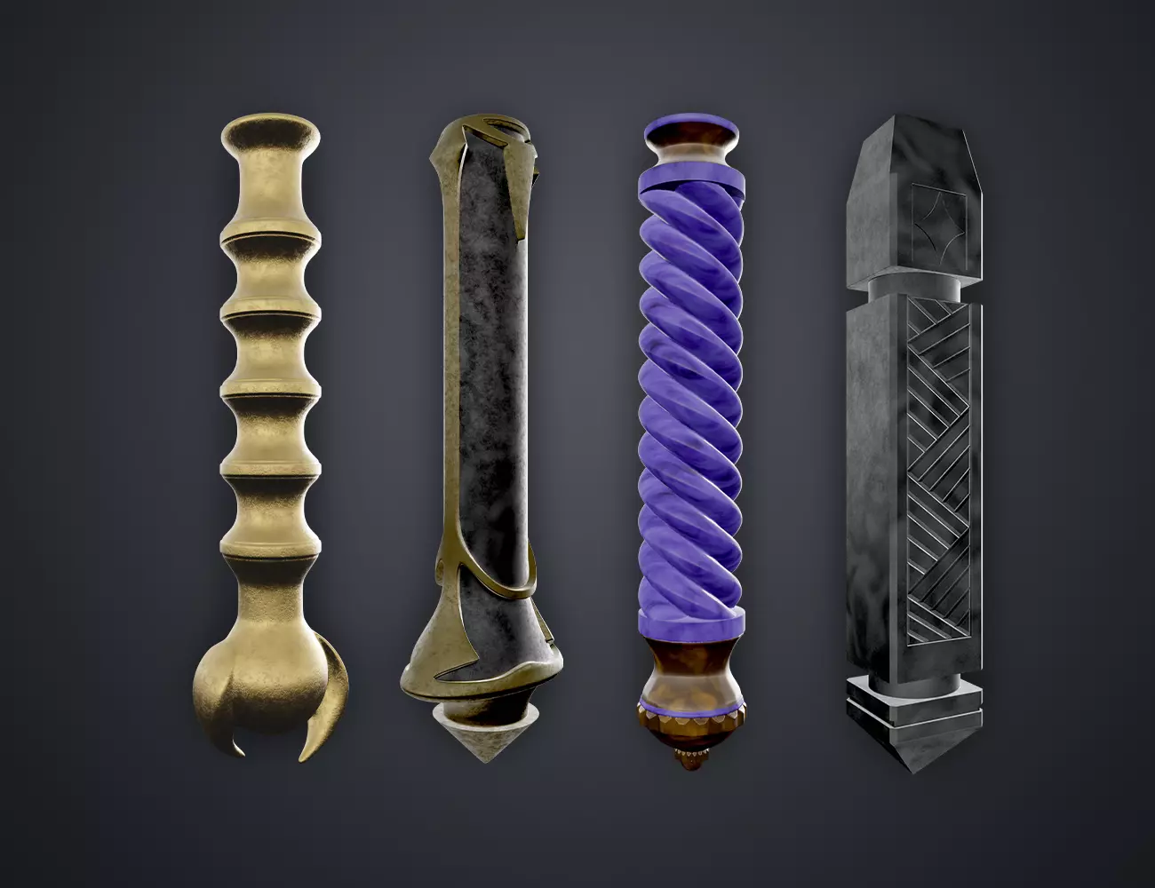 Hogwarts Legacy Wand Grips vol 4 3D print model