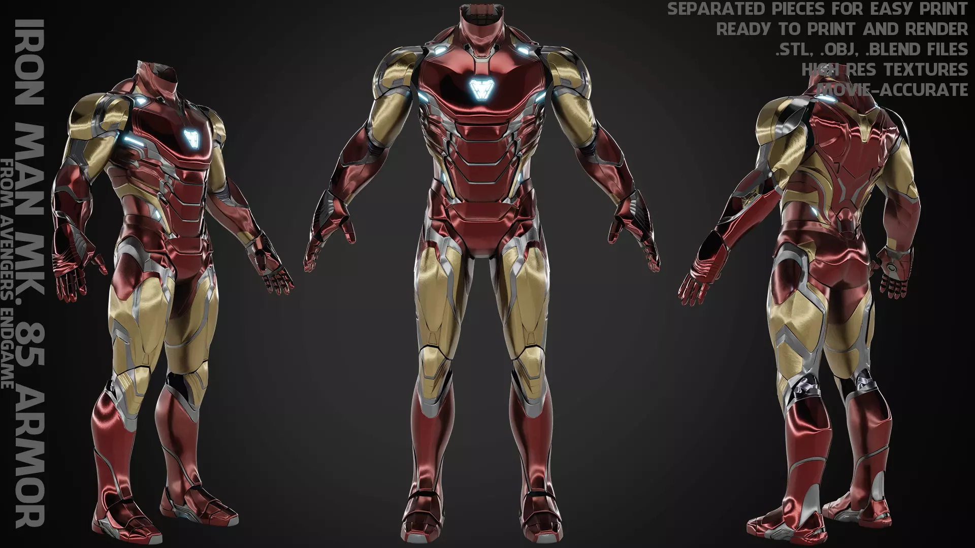 Iron Man Mark 85 Armor for Cosplay 3D print model_0