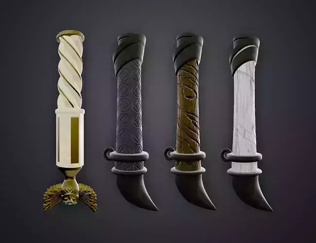 Hogwarts Legacy Wand Grips vol 5 3D print model