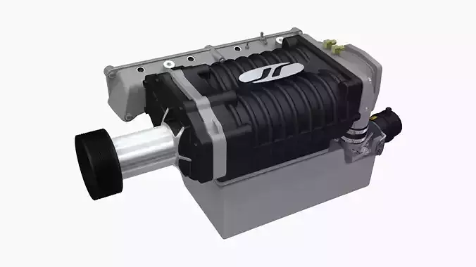 Jackson Racing K-Series supercharger Low-poly 3D model