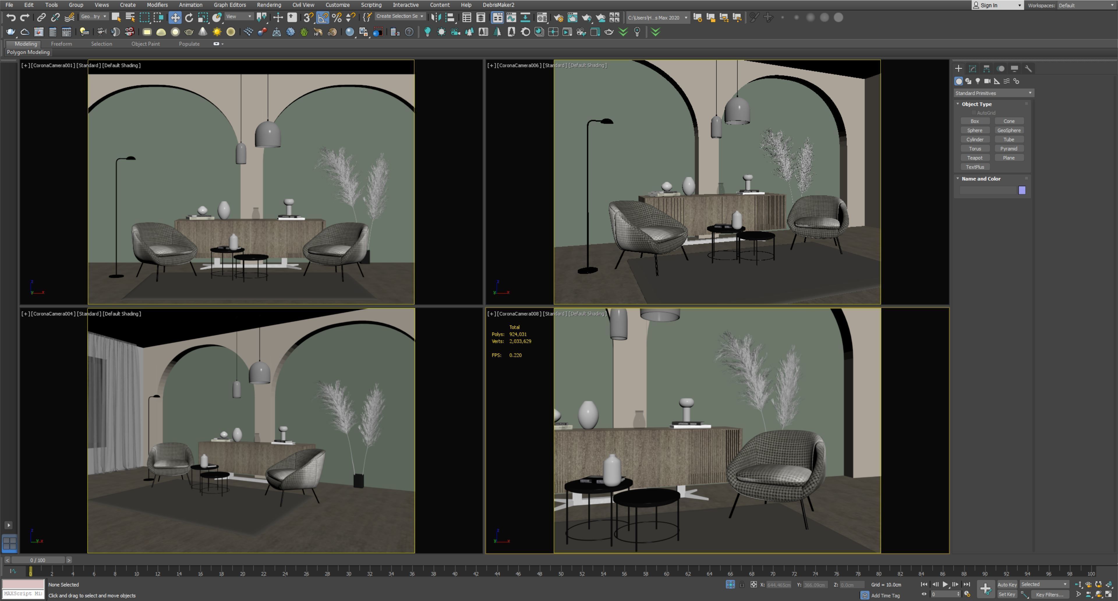 Interior scene living room 12 3D model_7