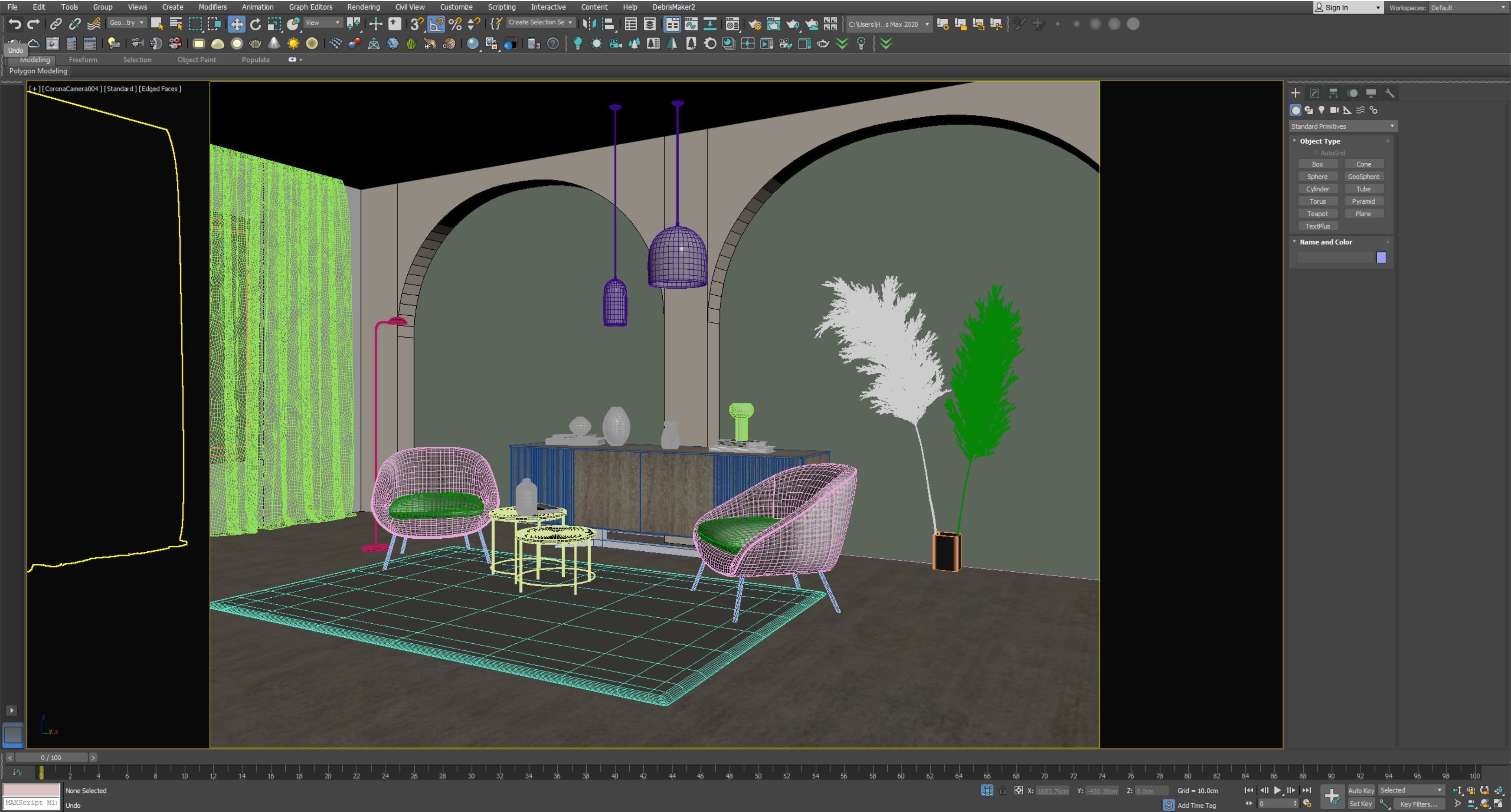 Interior scene living room 12 3D model_8