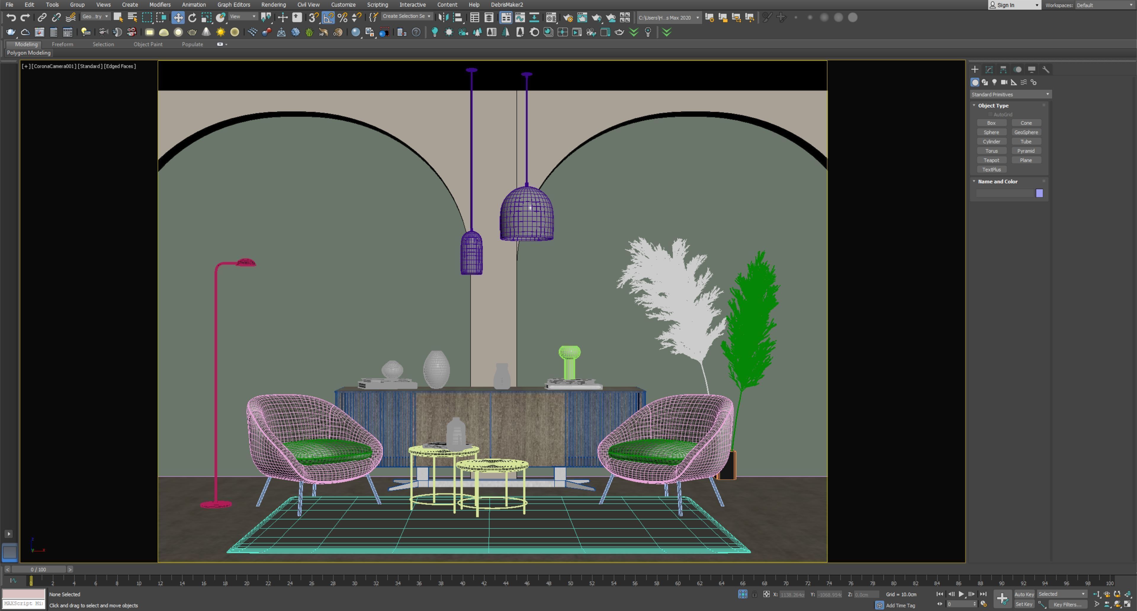 Interior scene living room 12 3D model_9