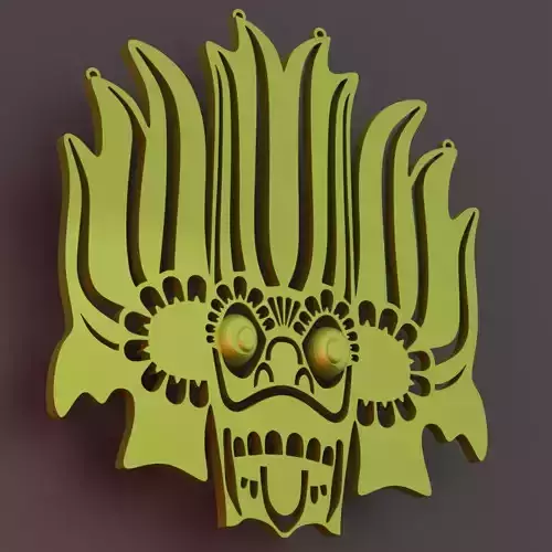  3D Printable Wall Art Sri Lankan Yaka Ghost Inspired Design 3D print model