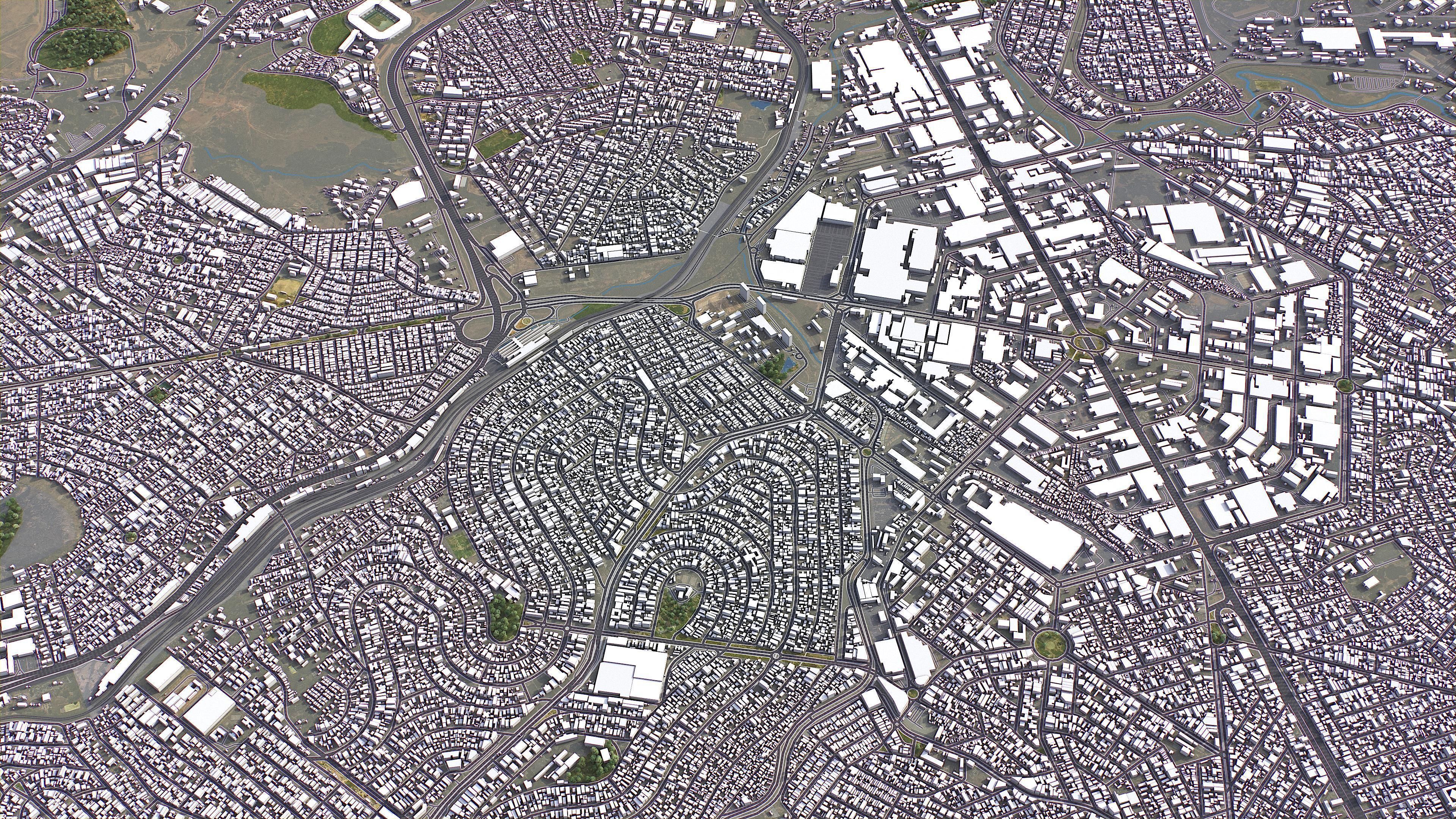 Contagem - 3D City Model Low-poly 3D model_2