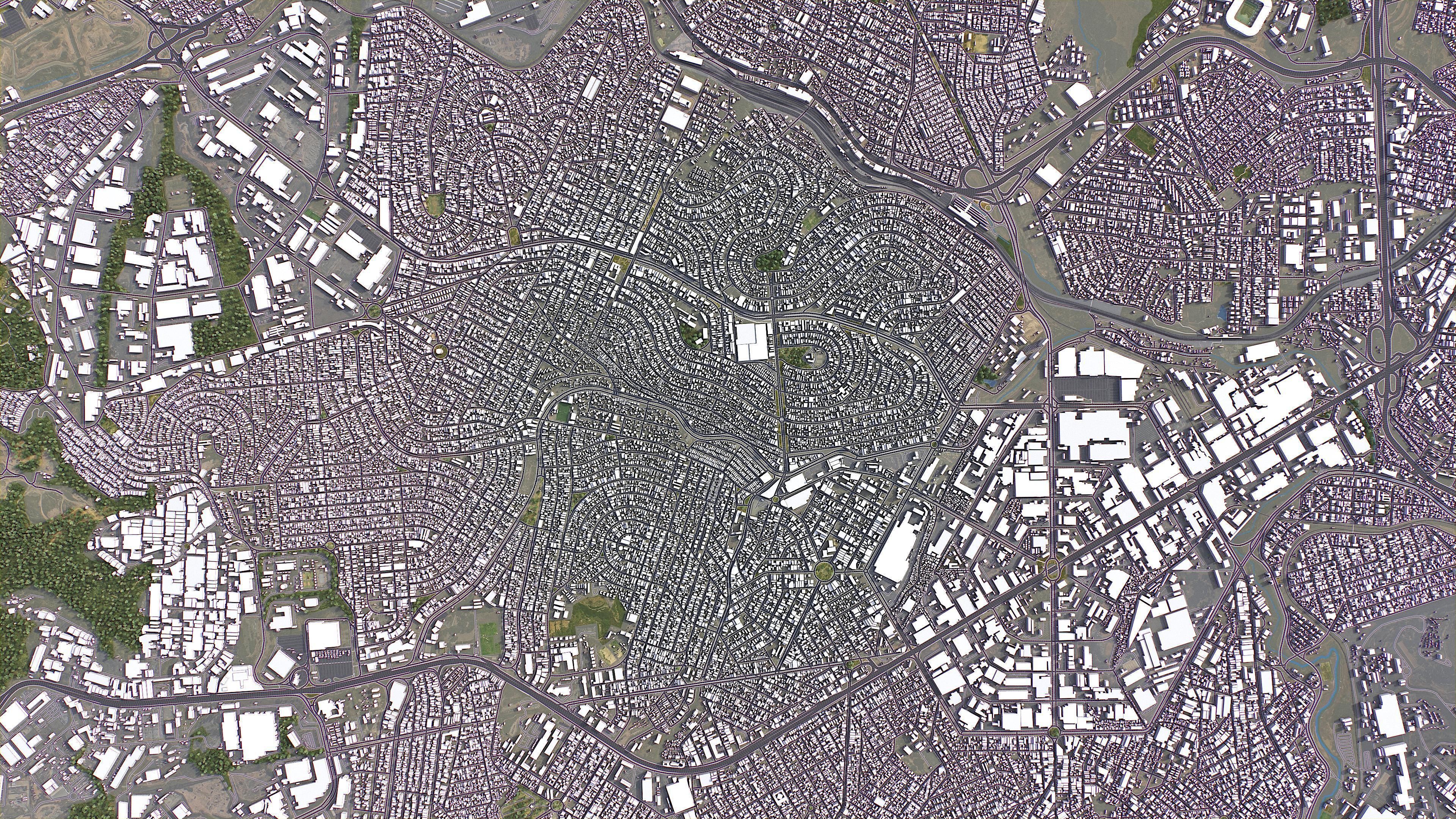 Contagem - 3D City Model Low-poly 3D model_6