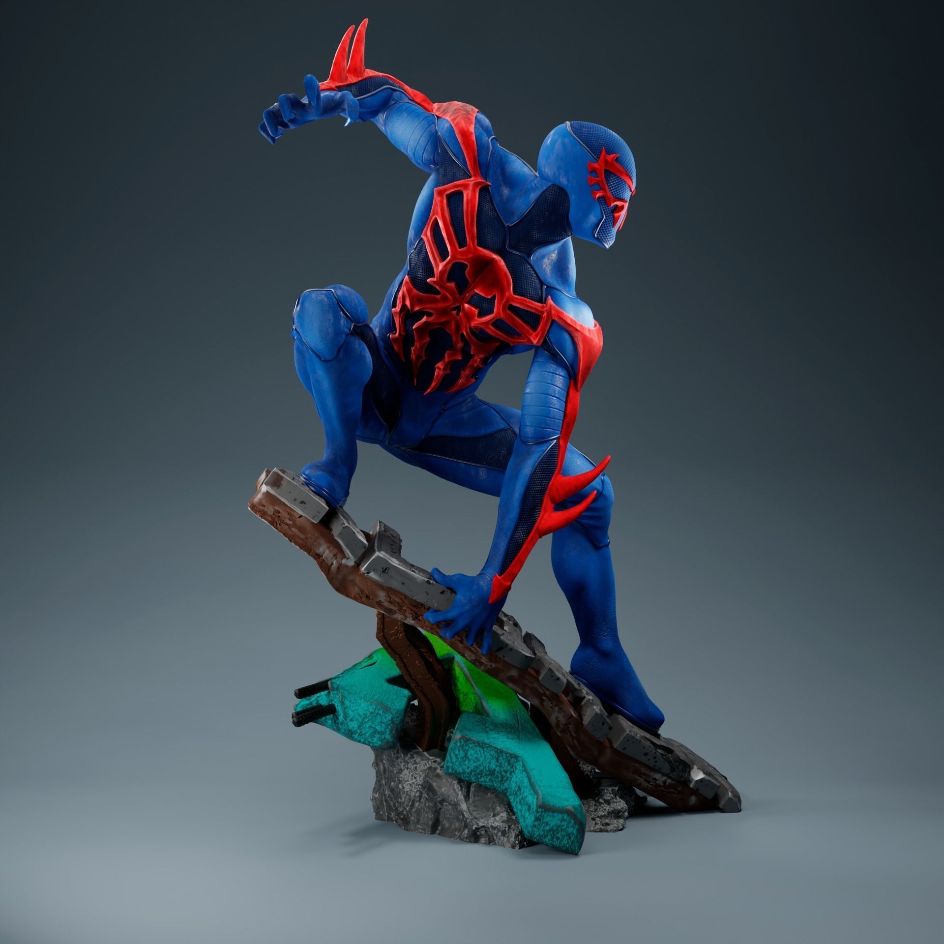 Spider man 2099 3D print model_4