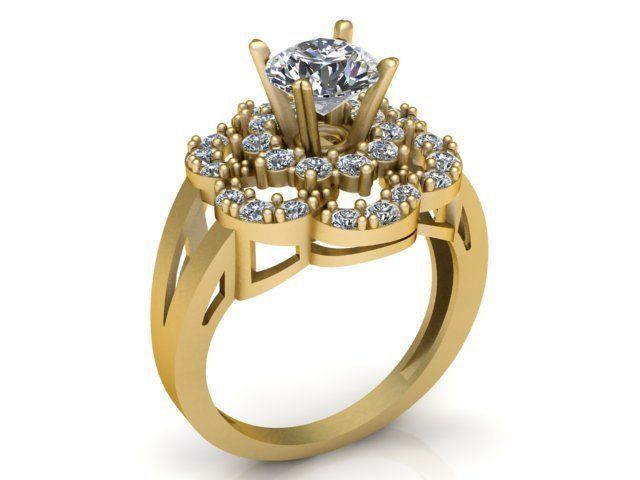 Diamond Ring Jewellery for Women 3D print model 3D print model_3