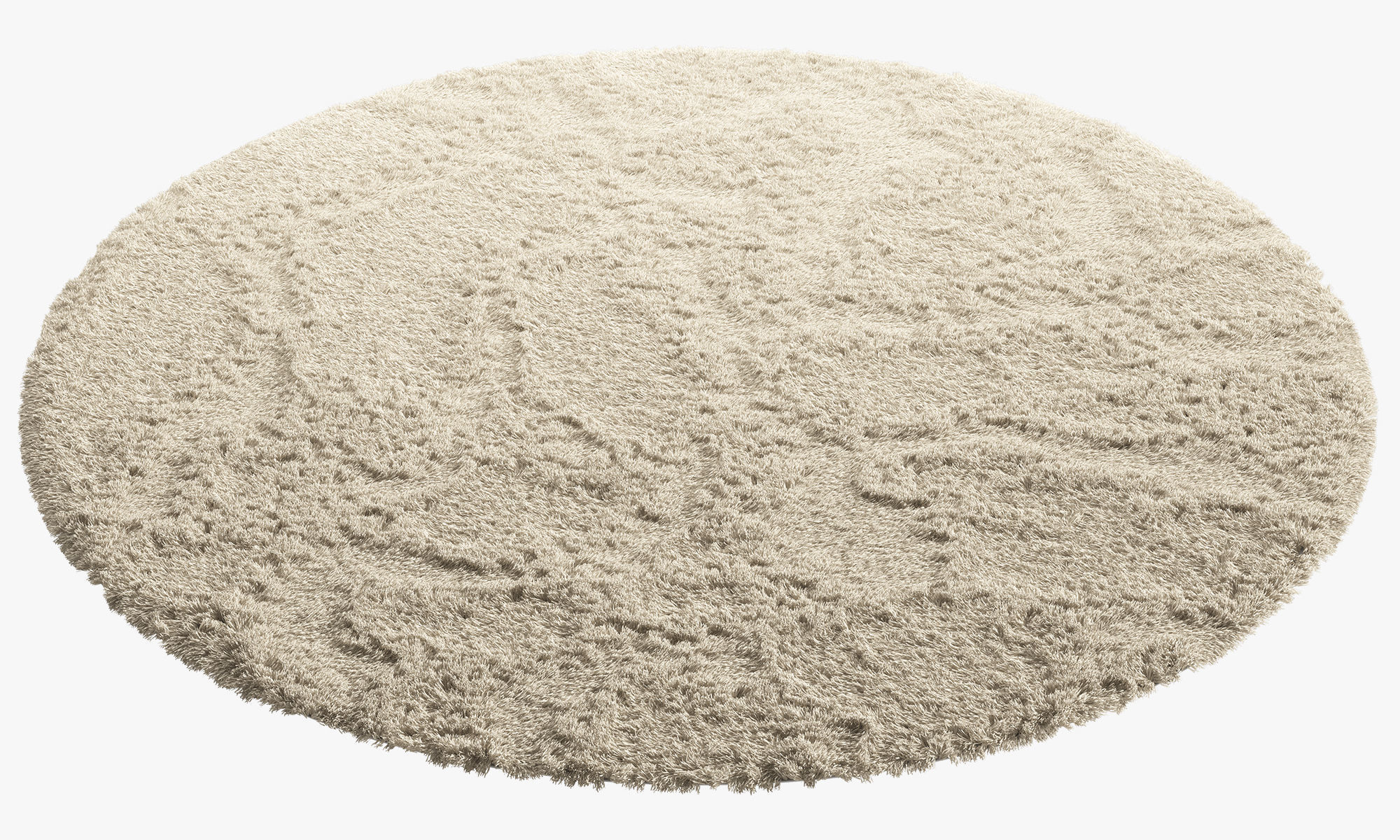 nuLoom Shaggy Area Round Rug 4 colors 3D model_8