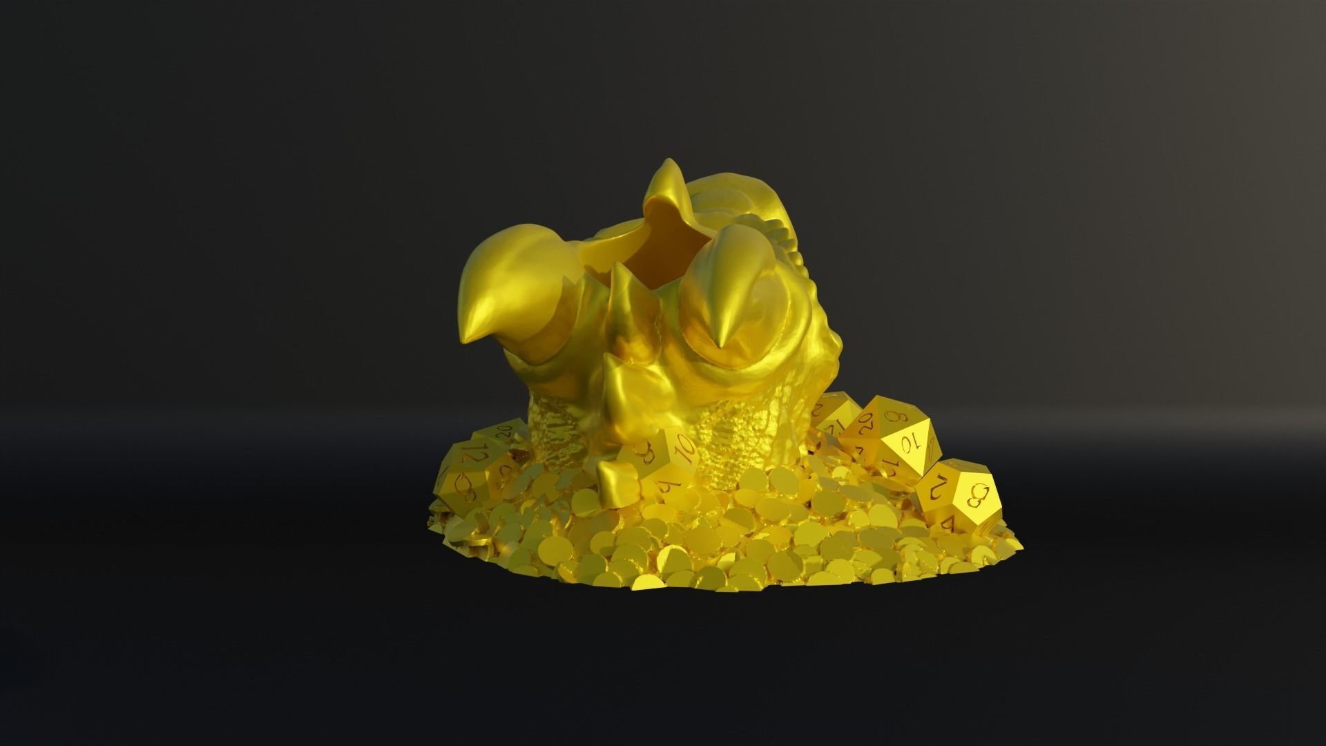 Dragon DND Dice Tower - DND Game Dice Tower 3D print model_11