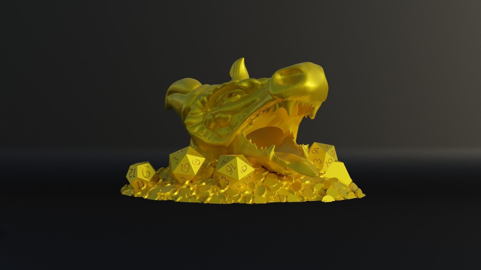 Dragon DND Dice Tower - DND Game Dice Tower 3D print model_6