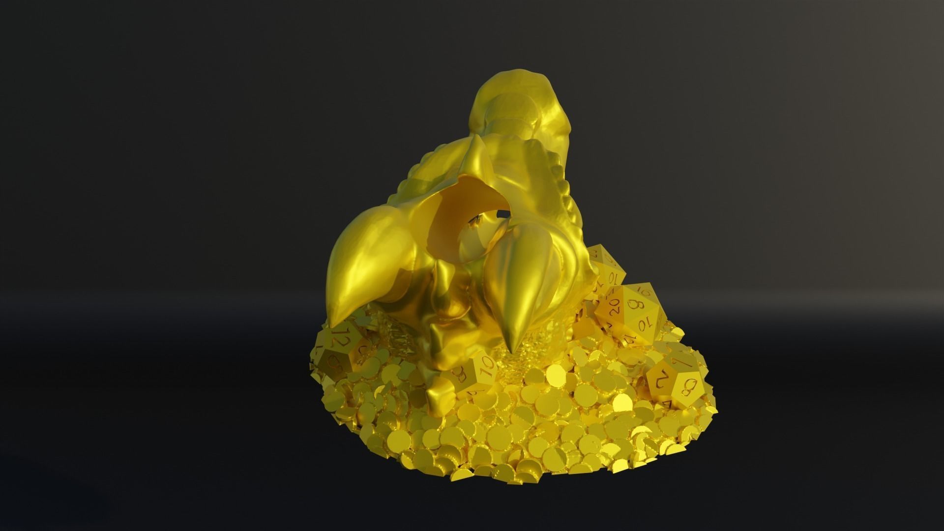 Dragon DND Dice Tower - DND Game Dice Tower 3D print model_10