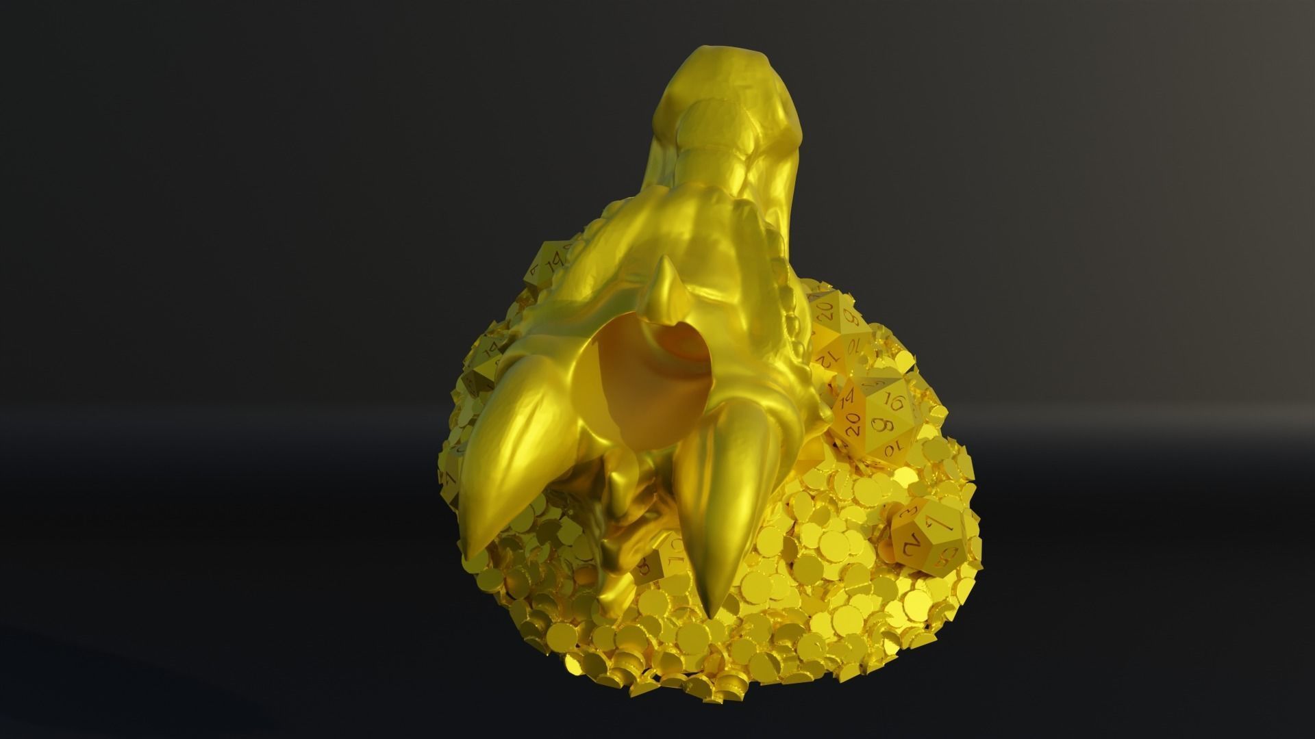 Dragon DND Dice Tower - DND Game Dice Tower 3D print model_8