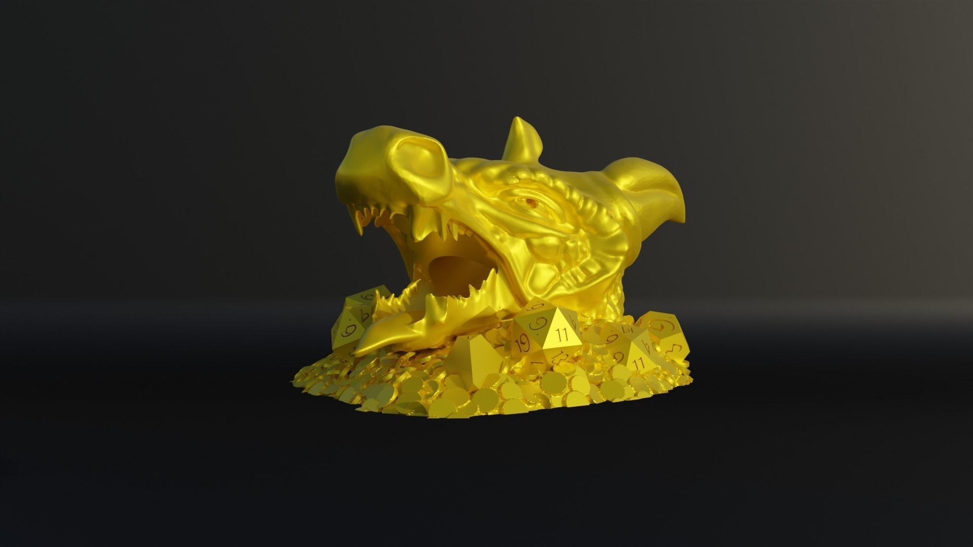 Dragon DND Dice Tower - DND Game Dice Tower 3D print model_3