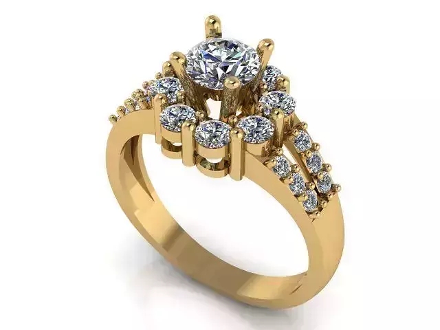 Diamond Ring Jewellery for Women 3D print model