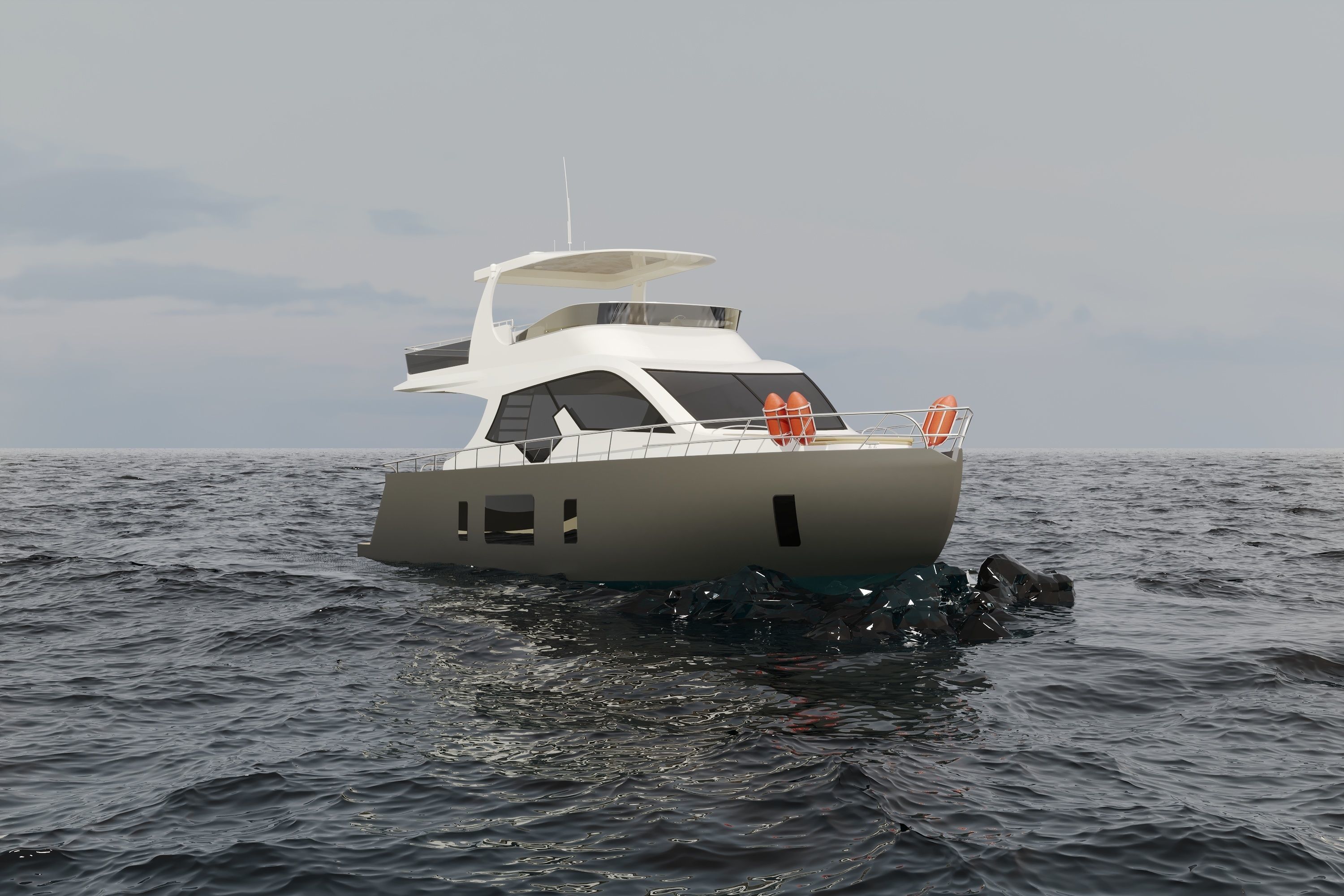 YACHT MODEL 2022 azimut 62 MODEL  3D model_3