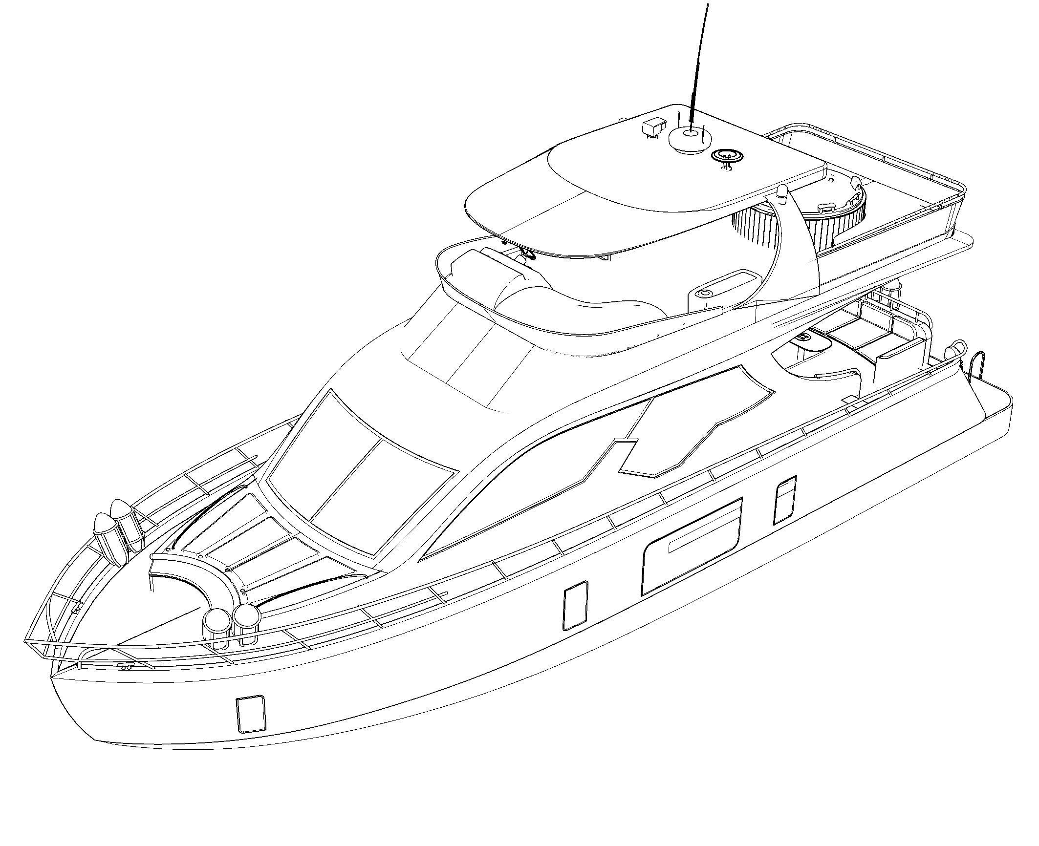 YACHT MODEL 2022 azimut 62 MODEL  3D model_12