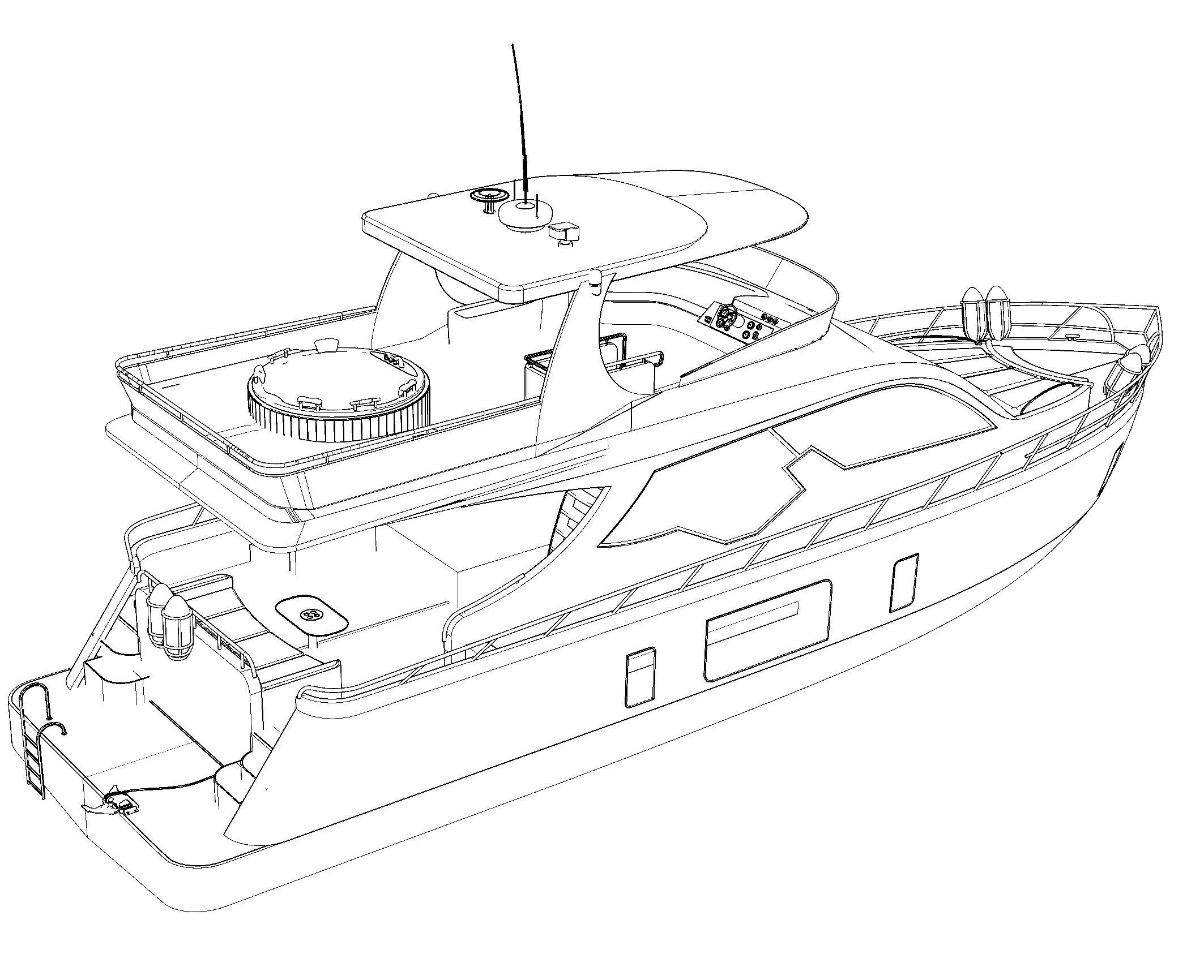 YACHT MODEL 2022 azimut 62 MODEL  3D model_11