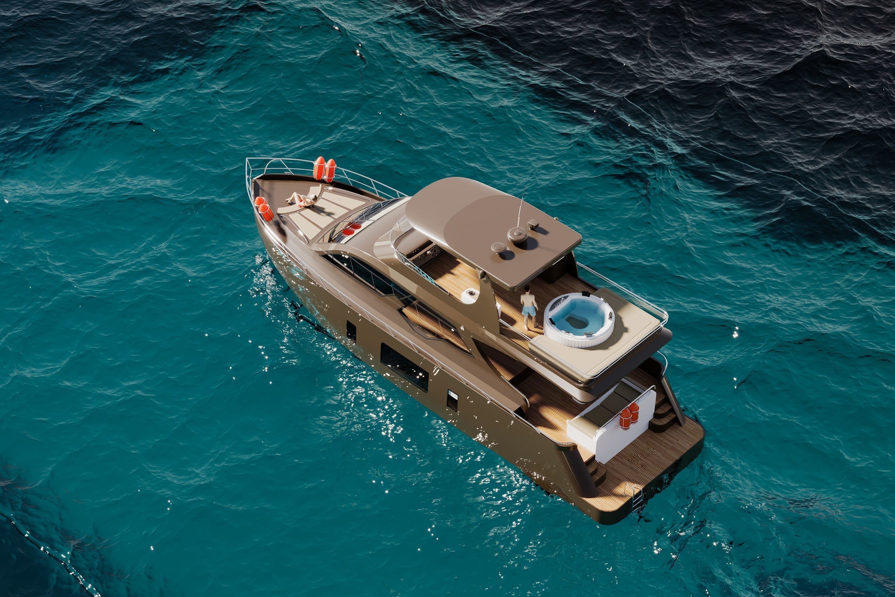 YACHT MODEL 2022 azimut 62 MODEL  3D model_7