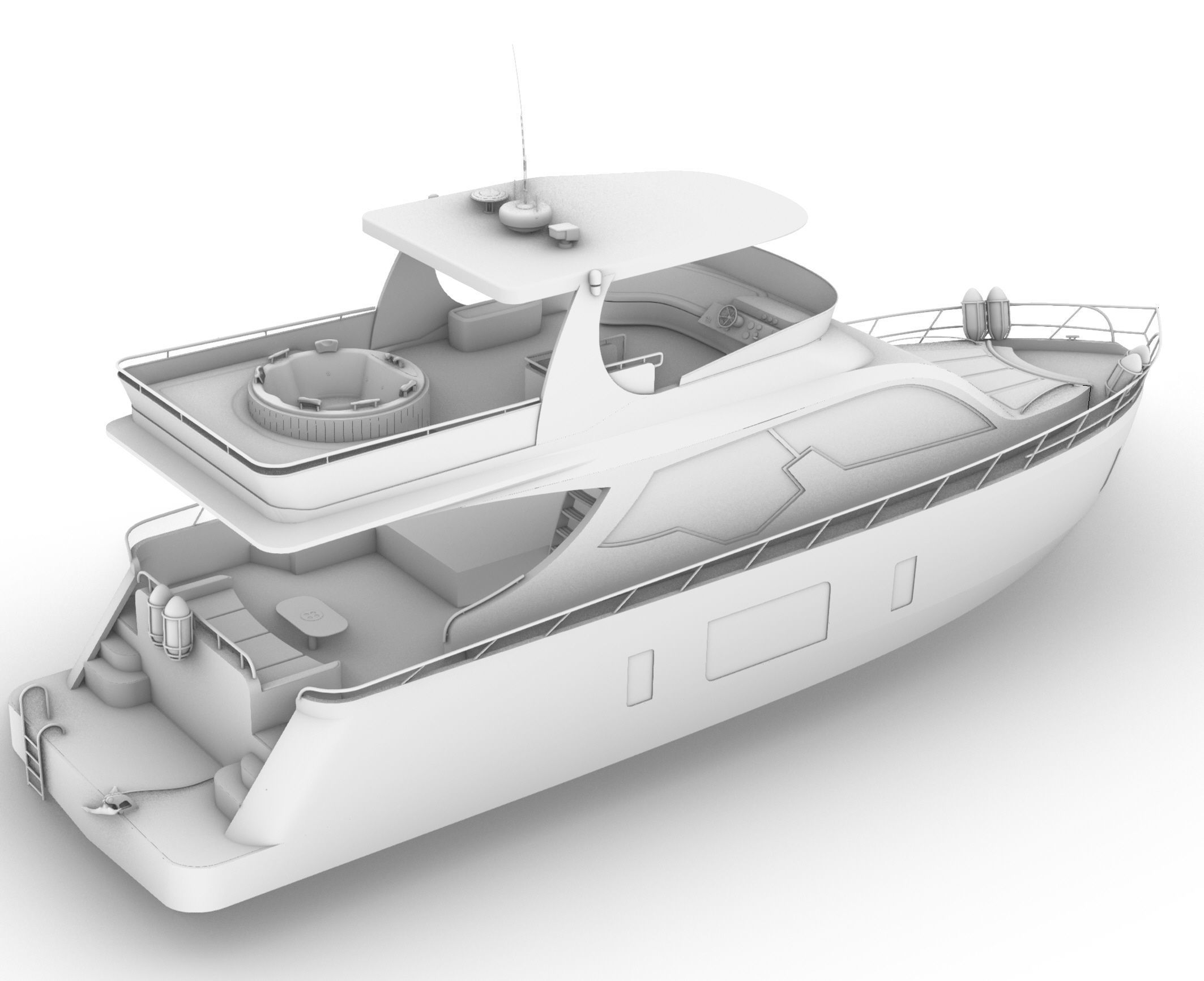 YACHT MODEL 2022 azimut 62 MODEL  3D model_10