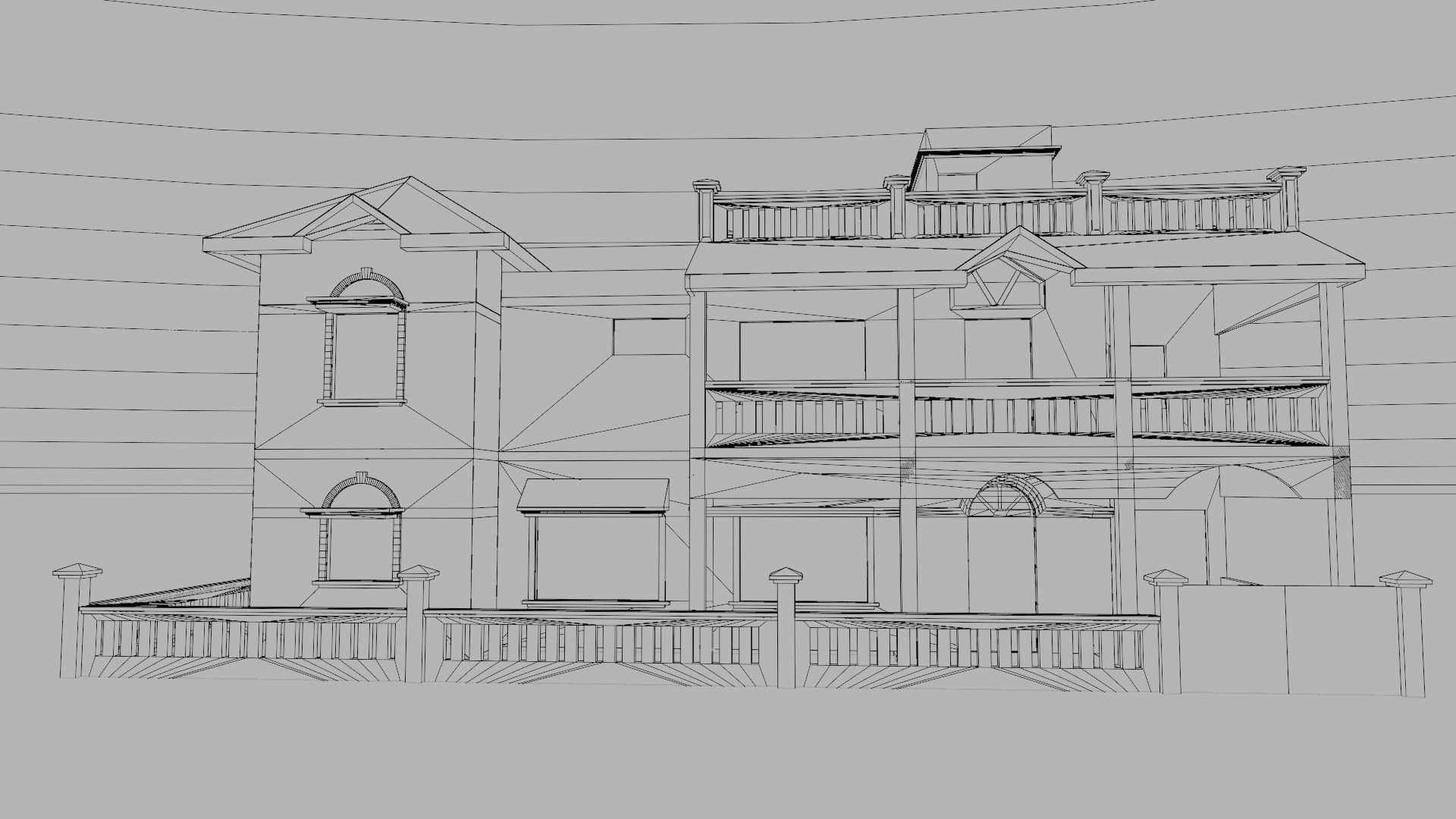 3D Home Model 1 Low-poly 3D model_12