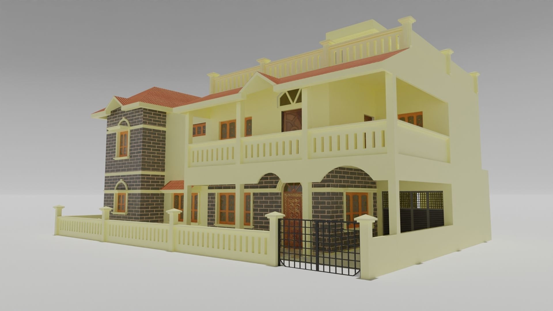3D Home Model 1 Low-poly 3D model_8