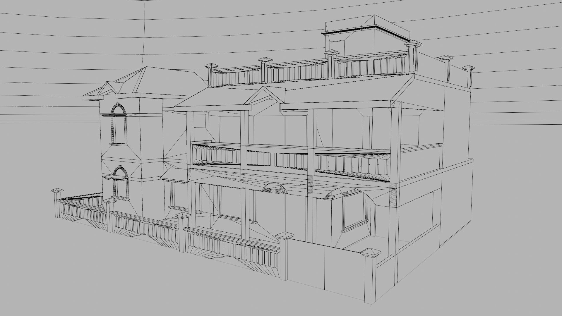 3D Home Model 1 Low-poly 3D model_11