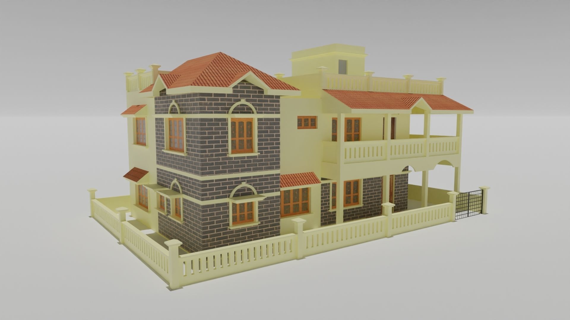 3D Home Model 1 Low-poly 3D model_2