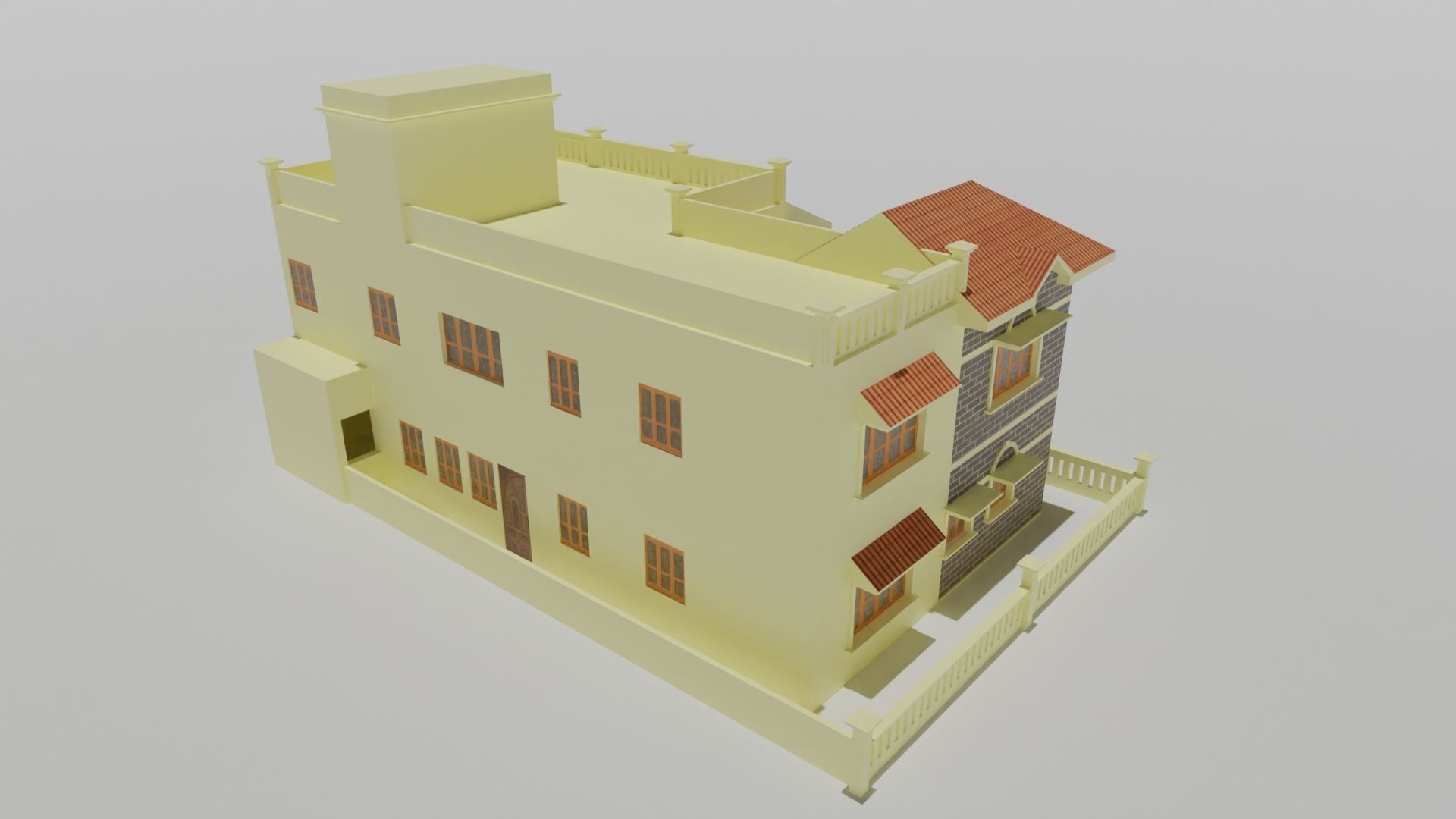 3D Home Model 1 Low-poly 3D model_10