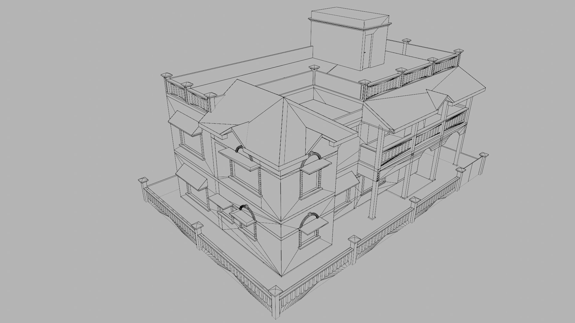 3D Home Model 1 Low-poly 3D model_13