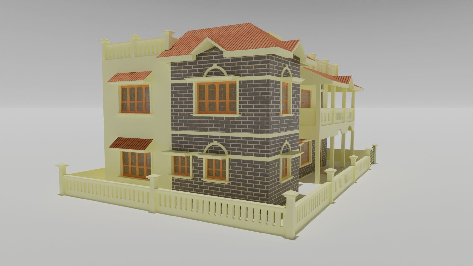 3D Home Model 1 Low-poly 3D model_3