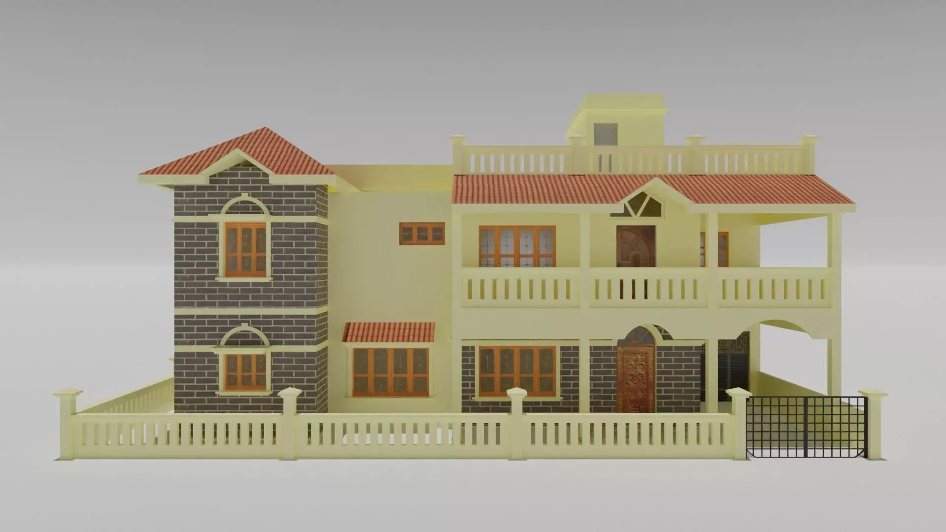 3D Home Model 1 Low-poly 3D model_0