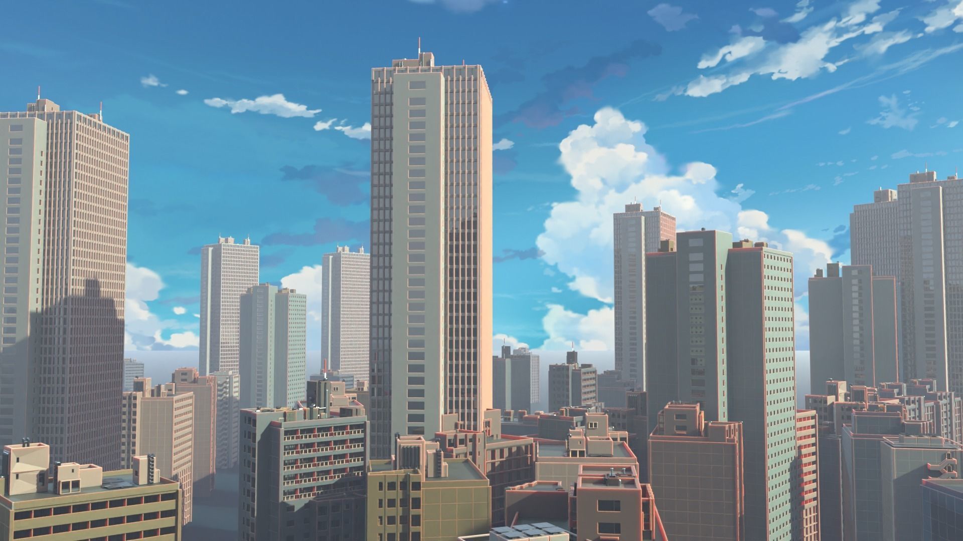 3D procedural anime cartoon city 3D model_1