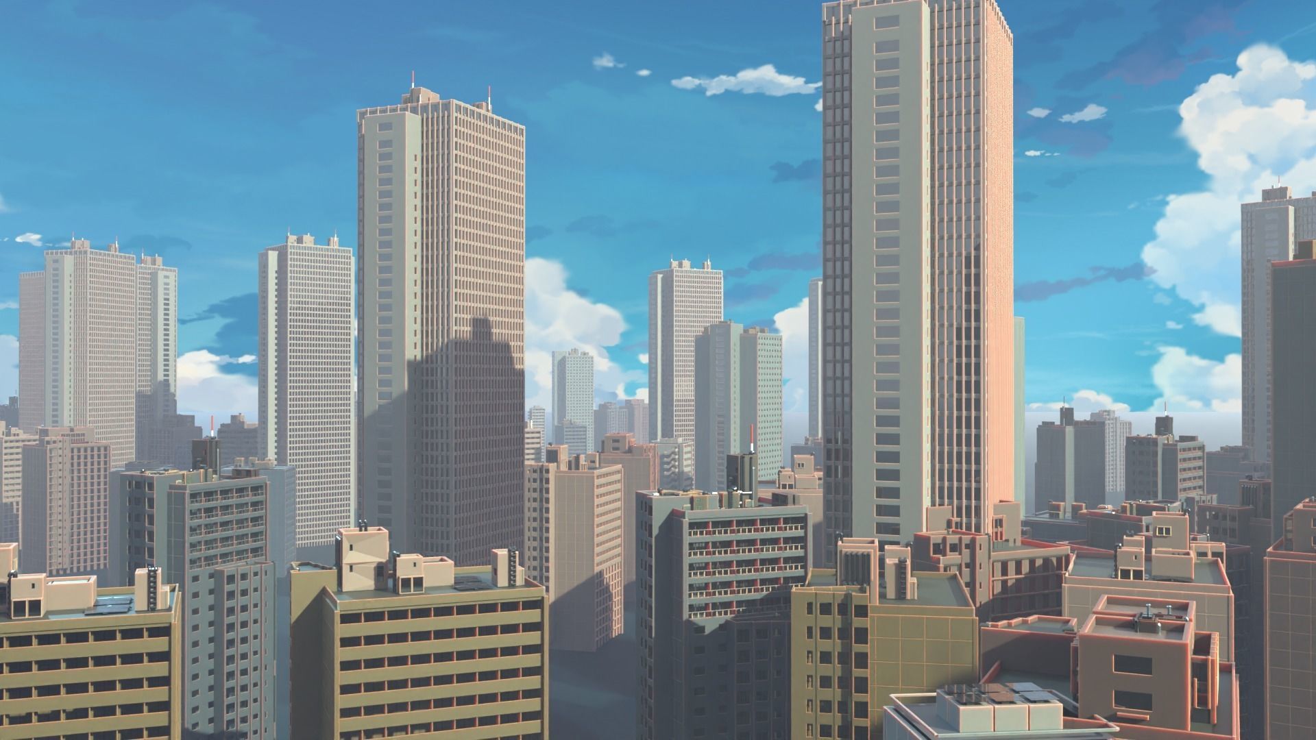 3D procedural anime cartoon city 3D model_3