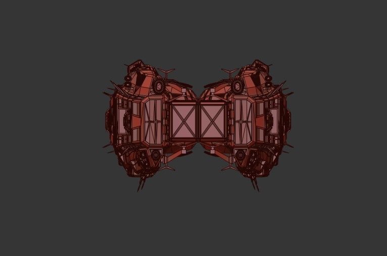 spacecraft Low-poly 3D model_18