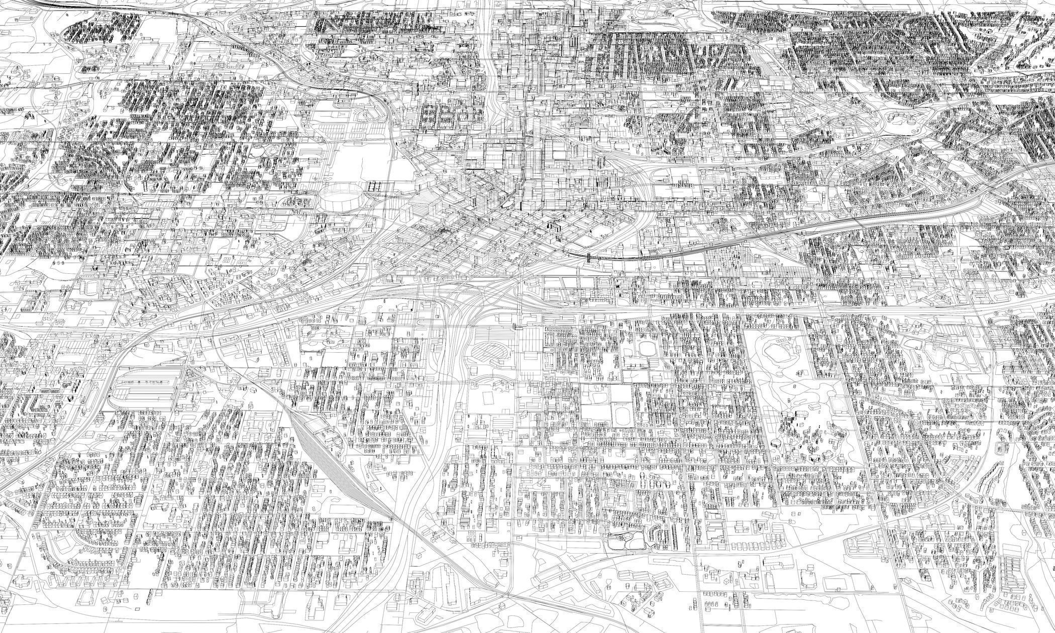 Atlanta USA - Mass buildings 3D model_10