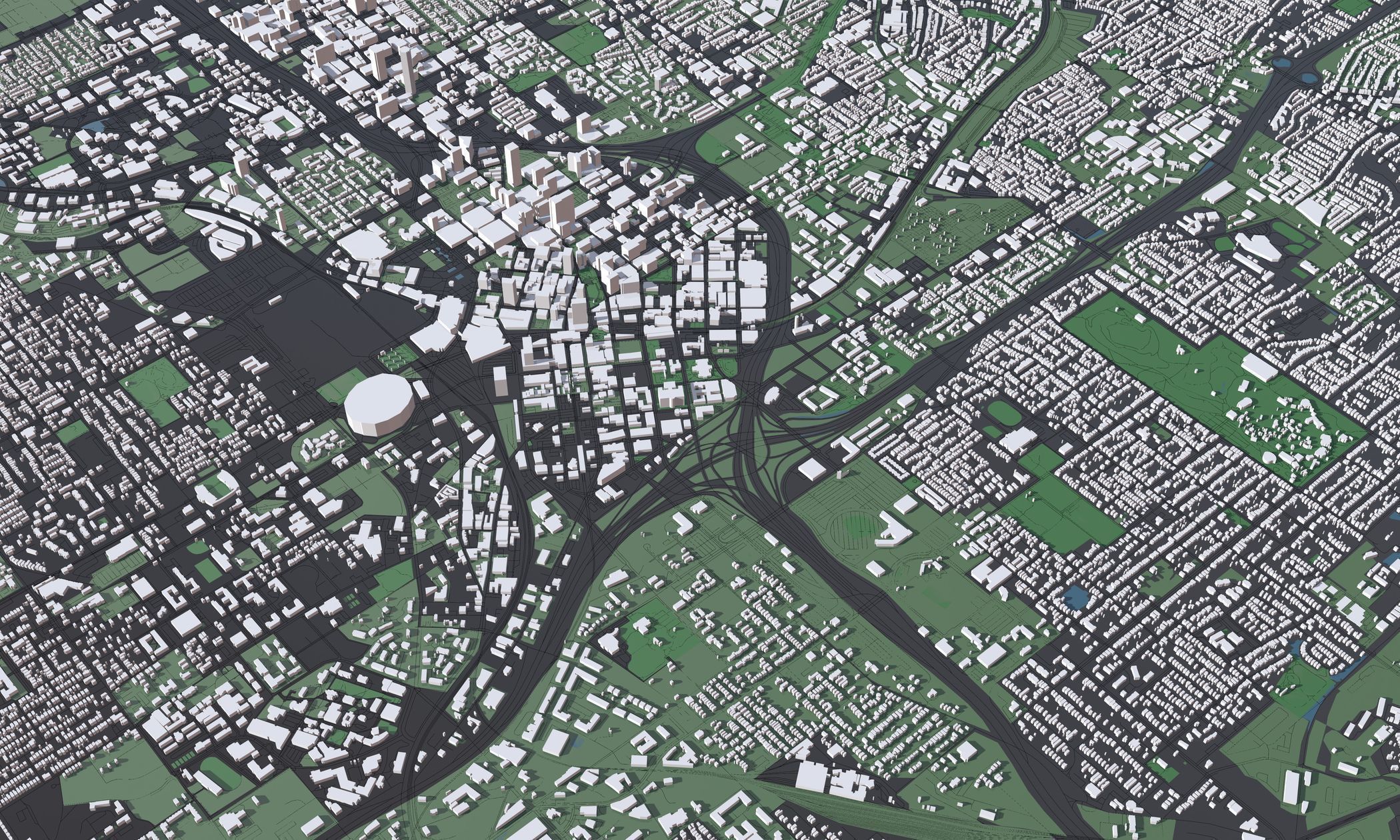 Atlanta USA - Mass buildings 3D model_3