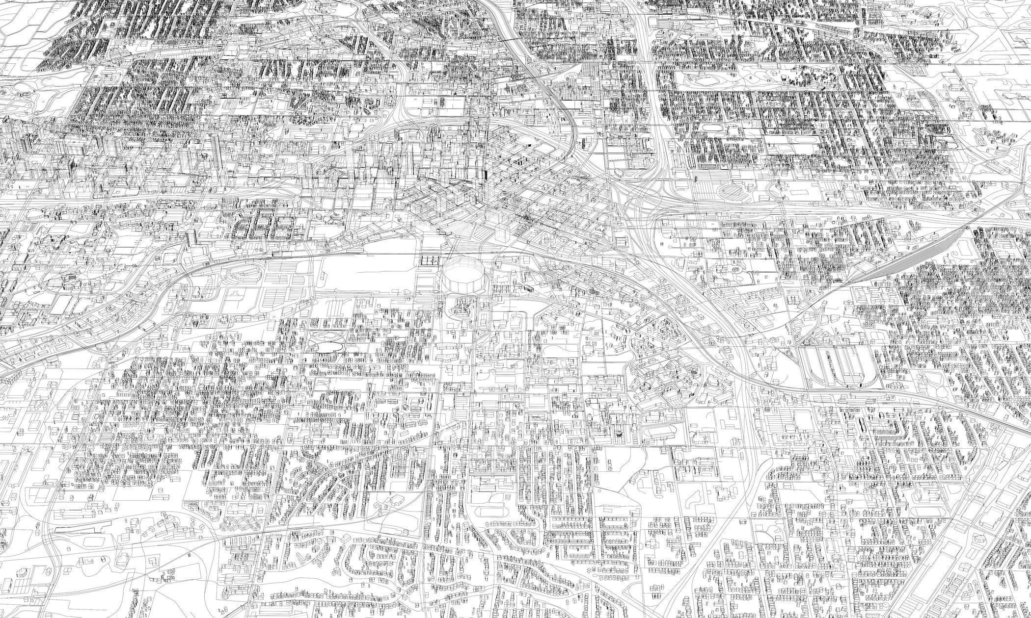 Atlanta USA - Mass buildings 3D model_15