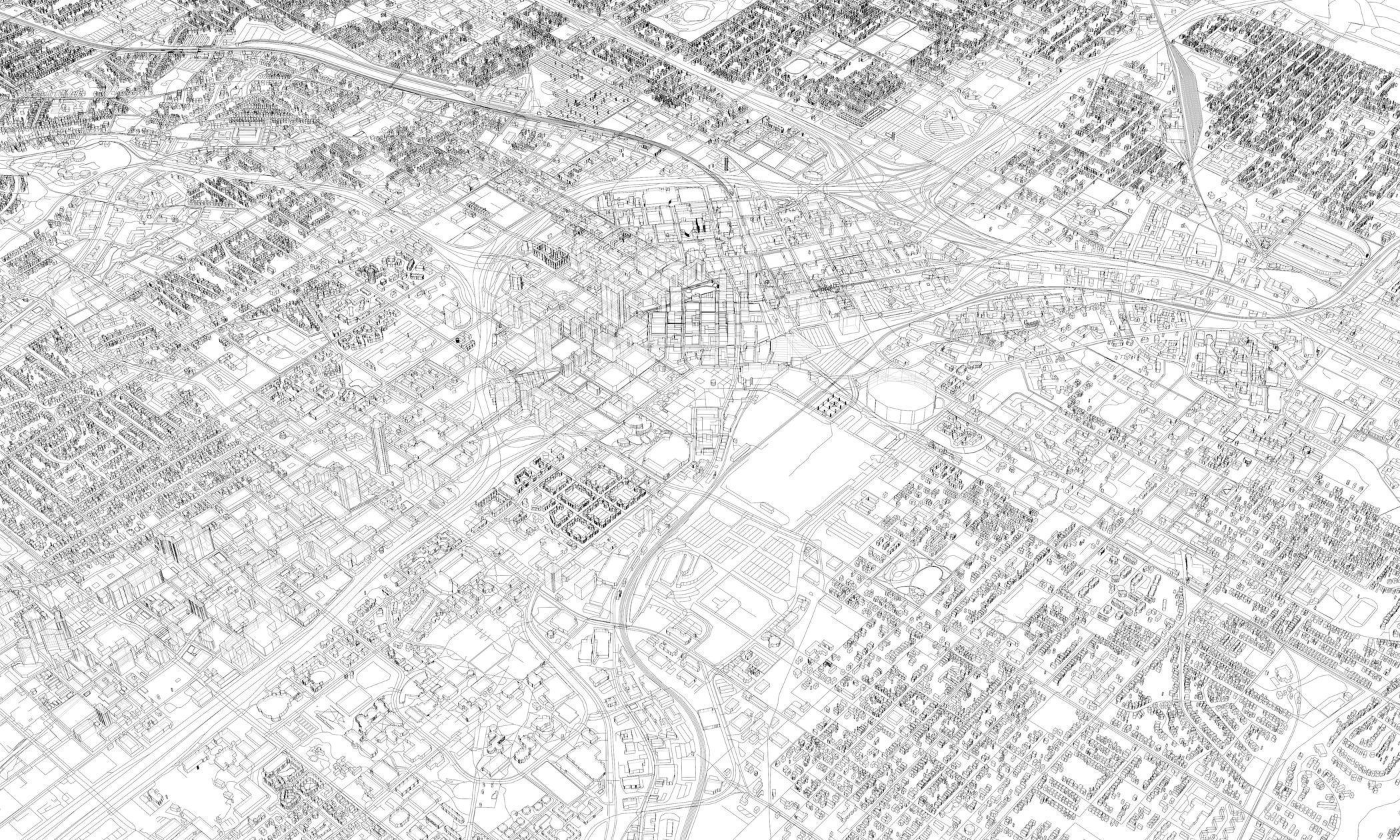 Atlanta USA - Mass buildings 3D model_12