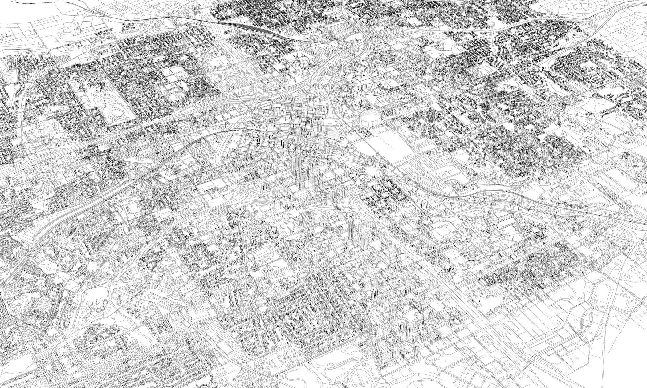 Atlanta USA - Mass buildings 3D model_13