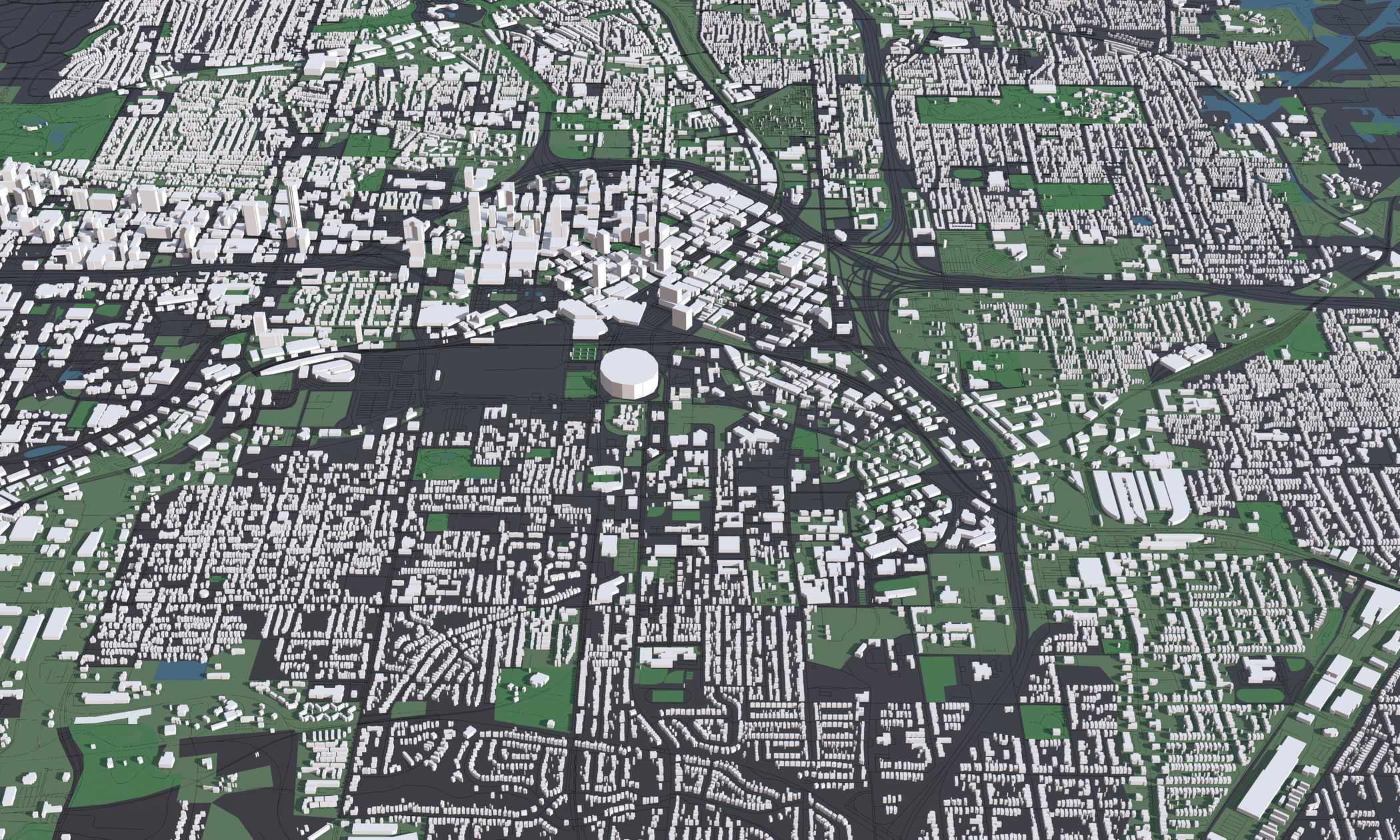 Atlanta USA - Mass buildings 3D model_7