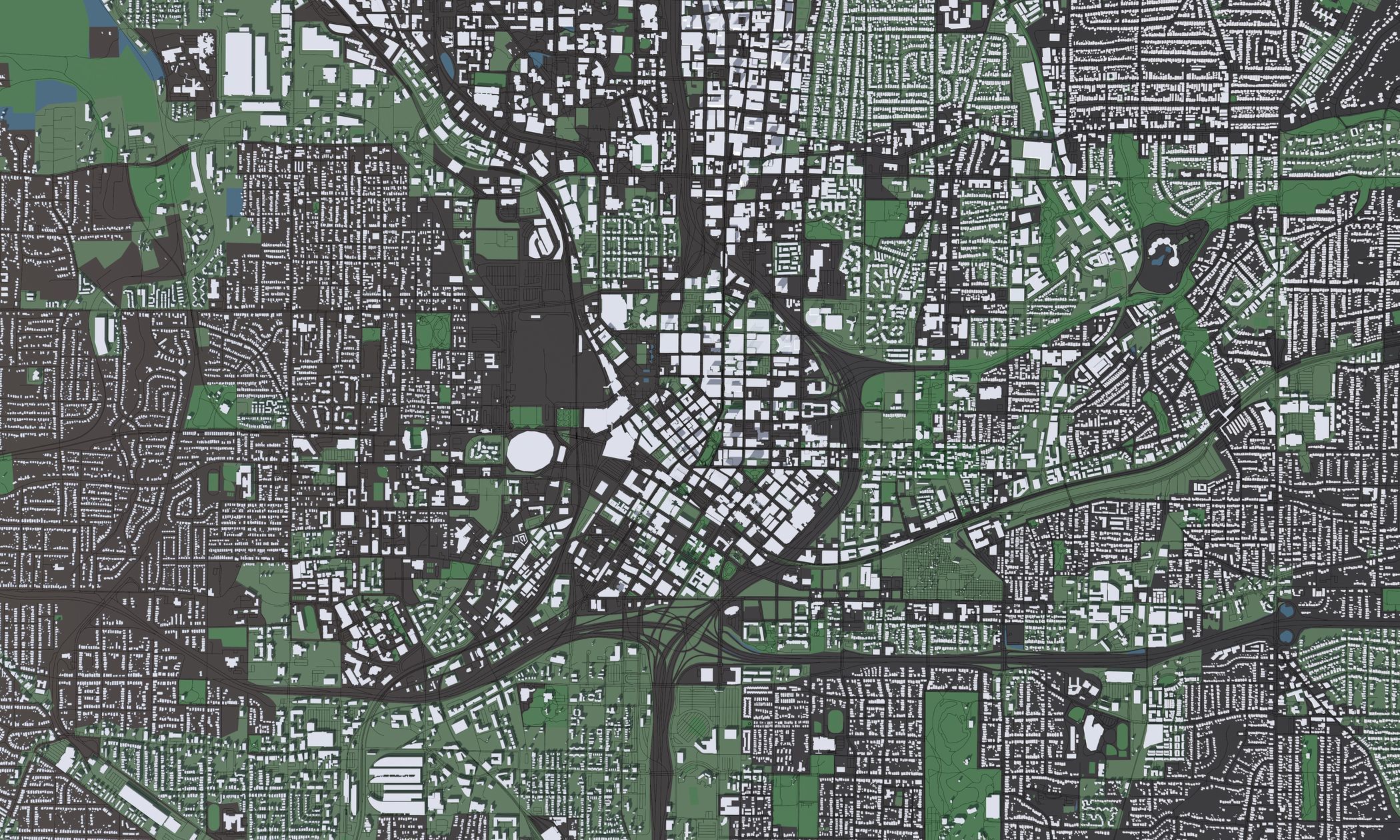 Atlanta USA - Mass buildings 3D model_8