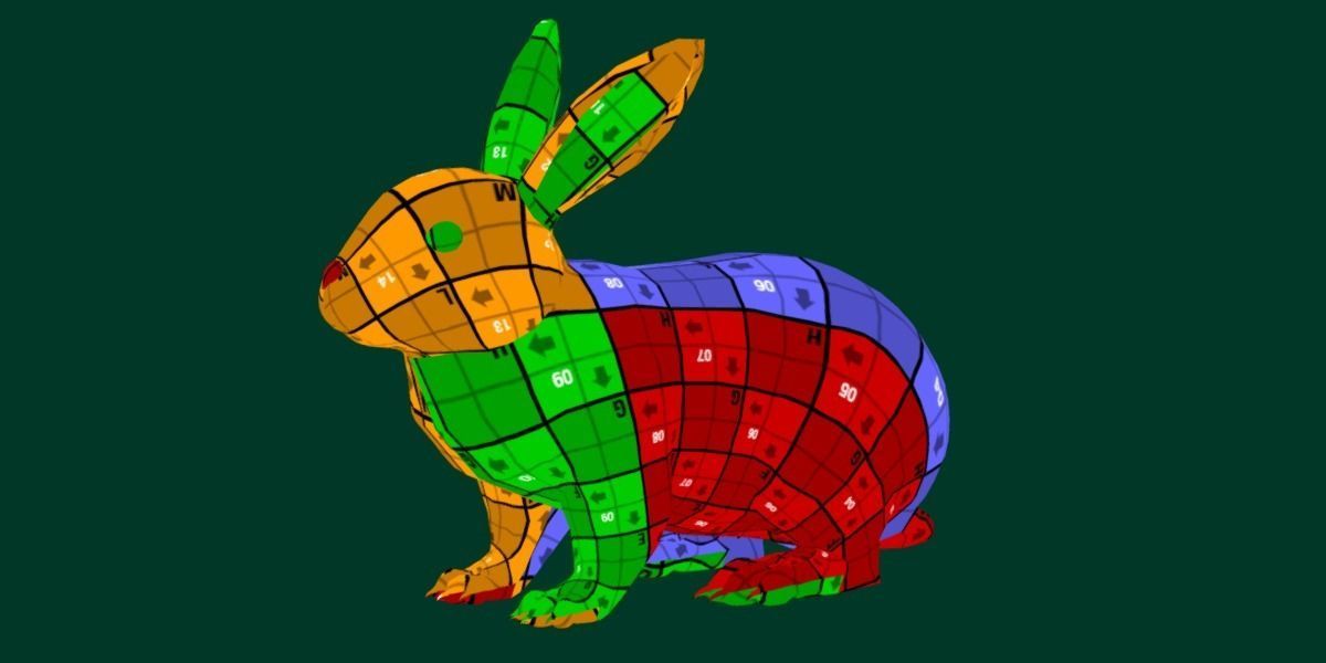 Brown Bunny Rabbit Low-poly 3D model_12