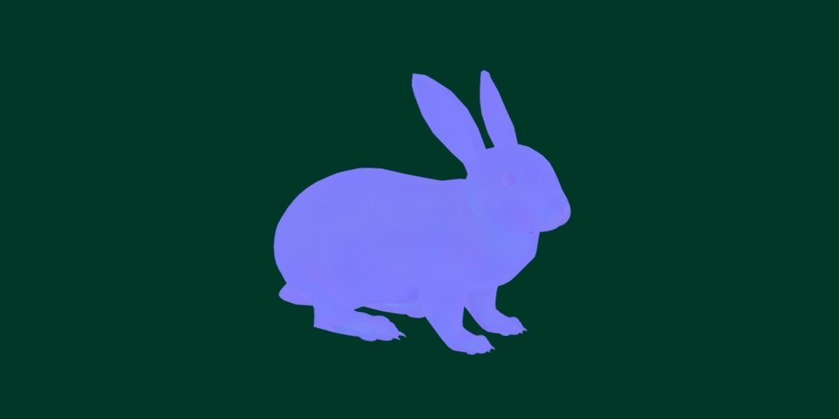 Brown Bunny Rabbit Low-poly 3D model_9